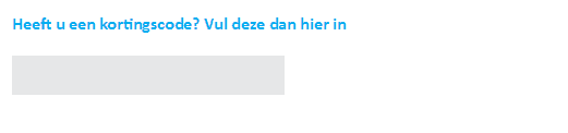 Voordeeluitjes kortingscodeveld