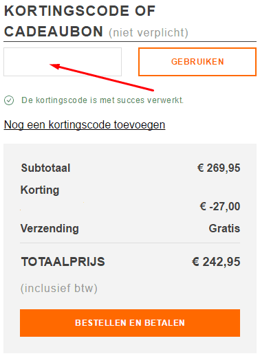 Zalando kortingscode veld